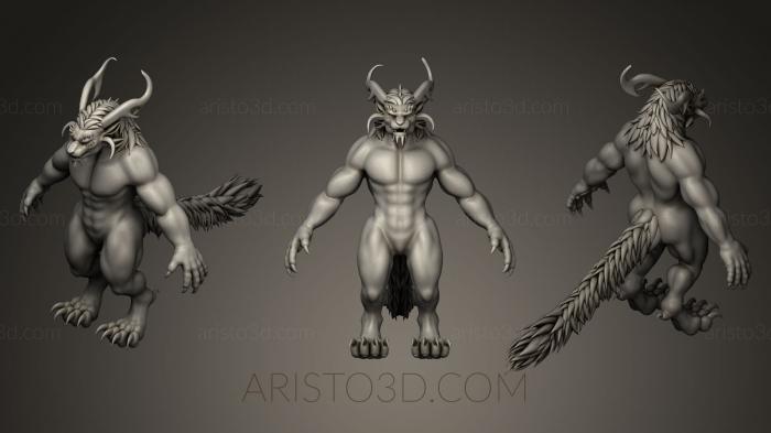 Figurines heroes, monsters and demons (STKM_0409) 3D model for CNC machine